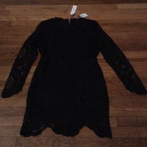 Black lace dress long sleeve
